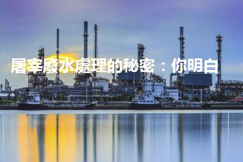 屠宰廢水處理的秘密：你明白那些污水如何變清？